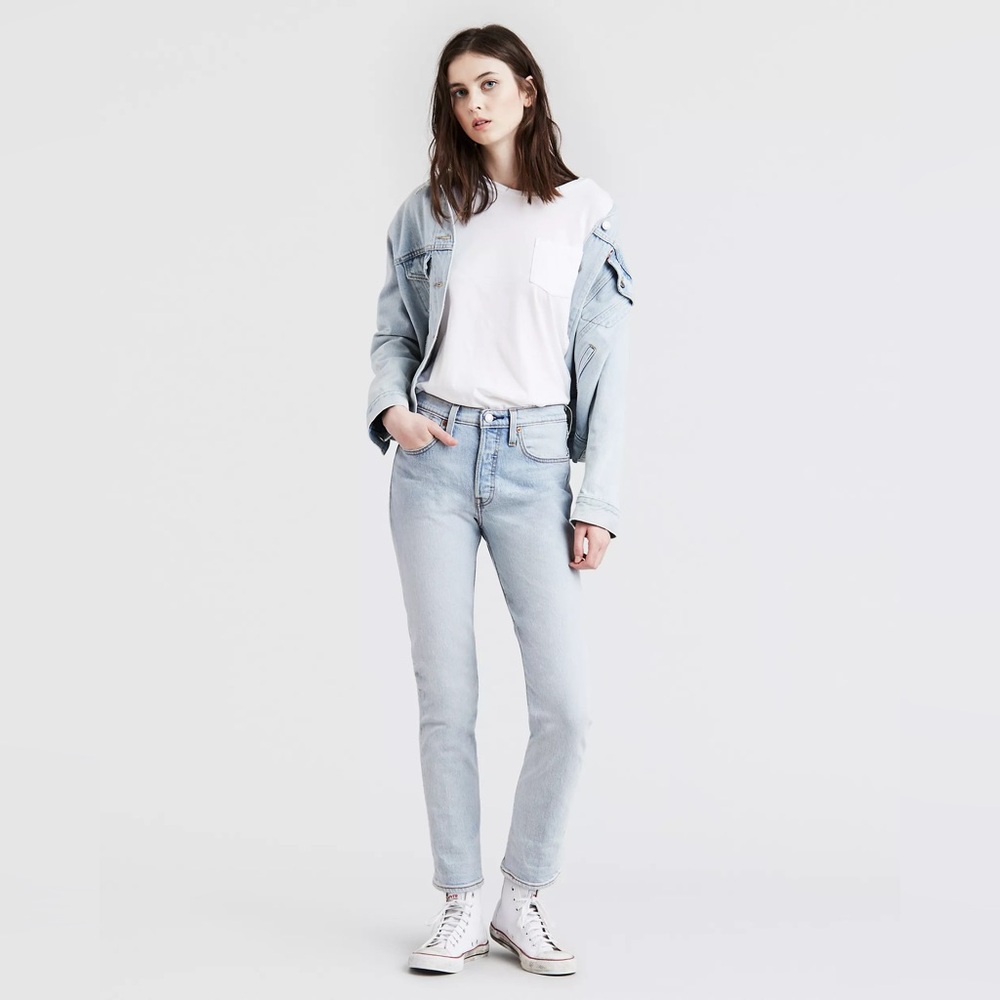 Levi’s Premium Light Blue 501 Stretch Skinny Denim Jeans Women’s Size 26